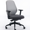 Silla de oficina giratoria de malla ergonómica reclinable moderna, silla de escritorio con reposacabezas ajustable y función de elevación, tela compuesta de Metal y nailon